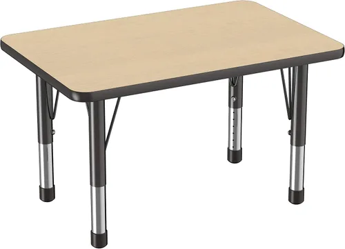 Miniatura 79 de FDP - Mesa rectangular para actividades escolares y aulas (24 x 36 pulgadas), patas gruesas para niños pequeños, altura ajustable de 15 a 24