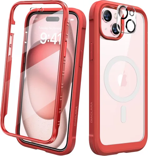 Miniatura 69 de Diaclara - Funda compatible con iPhone 11, carcasa resistente de cuerpo completo con protector de pantalla integrado sensible al tacto y Transparente