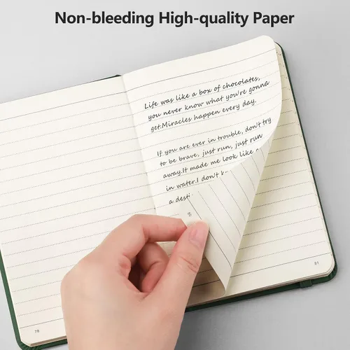 Miniatura 6 de RETTACY Cuaderno de bolsillo, paquete de 2, 160 páginas rayadas numeradas por paquete, tamaño pequeño A6 (3.5 x 5.5 pulgadas), para trabajo, diario