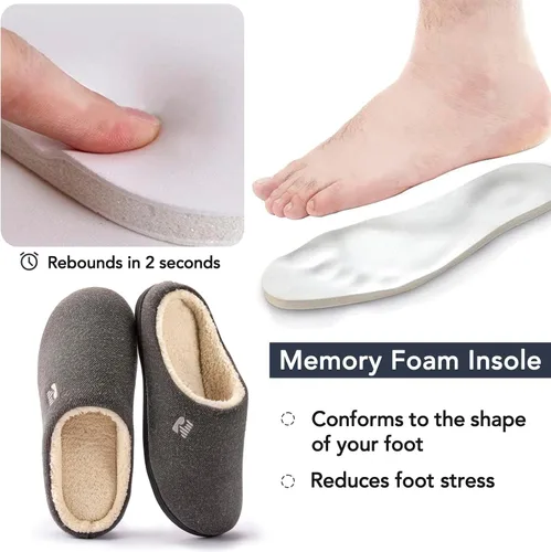 Miniatura 5 de RockDove Pantuflas tipo zueco con forro de sherpa para hombre