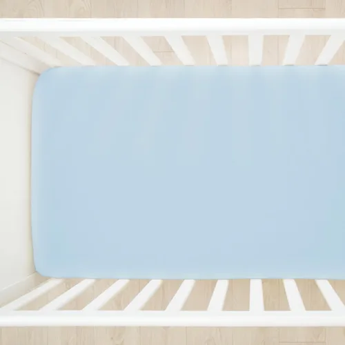 Miniatura 3 de HonestBaby Paquete de 2 sábanas bajeras para cuna Paquete de 2 - Azul claro