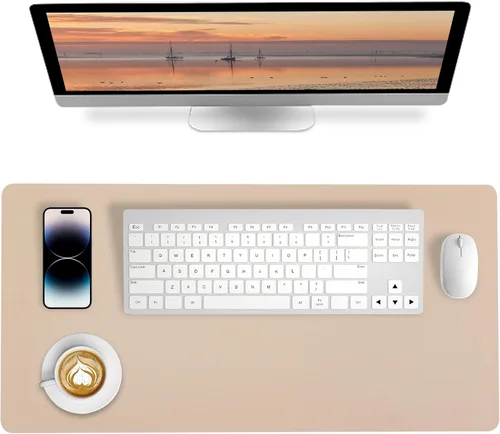 Miniatura 65 de Bloss Almohadilla de escritorio de cuero y reposamuñecas para teclado, alfombrilla grande para mouse + almohadilla para teclado + soporte de muñeca