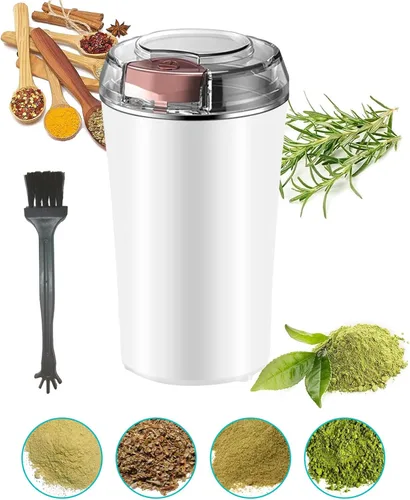 Miniatura 9 de Molinillo eléctrico de hierbas de 200 W, potente molienda rápida para especias secas, capullos florales con cepillo, fácil de poner y quitar con un
