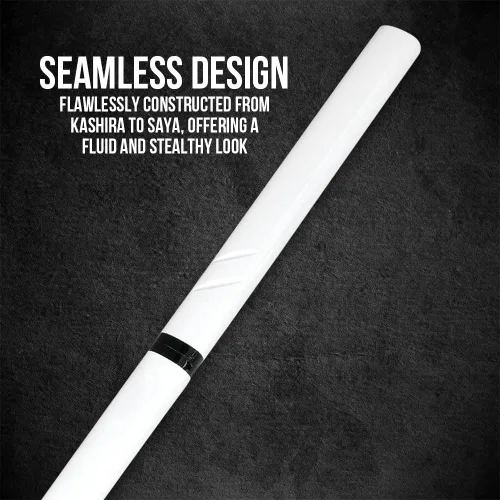 Miniatura 3 de Shinwa Shirasaya Sword – Color Options Hand-Forged 29" Black Damascus Steel Blade Traditional Japanese Shirasaya with Lacquered Hardwood Saya