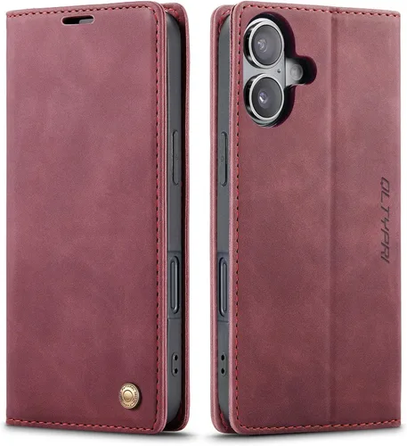 Miniatura 39 de QLTYPRI Para iPhone Air Case Wallet Con Tarjetero, Vintage PU Cuero Kickstand Cierre Magnético A Prueba De Golpes Folio Libro Funda Para IPhone 17