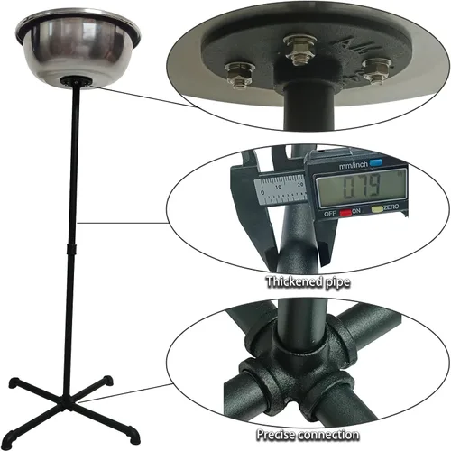 Miniatura 4 de Soporte de tiza de gimnasio portátil, soporte independiente para gimnasio, cuenco de tiza de acero inoxidable, soporte para tiza de gimnasio