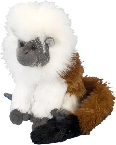 Miniatura 4 de Wild Republic Peluche de Tamarin de algodón con parte superior, juguete de peluche, regalos para niños, abrazos, 8 pulgadas