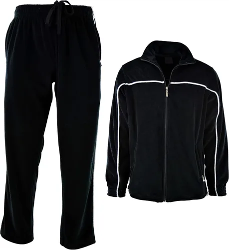 Miniatura 2 de ChoiceApparel Chándal de terciopelo para hombre con bolsillos con cremallera