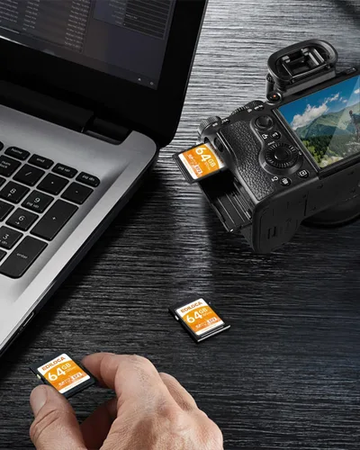 Miniatura 7 de Tarjeta SD UHS-I de 64 GB, paquete de 2 tarjetas de memoria UHS-I, almacenamiento rápido, velocidad de lectura/escritura 90/20 MB/s, C10, U1, V10