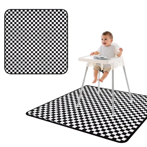 Miniatura 28 de BapronBaby Adventure Awaits - Tapete impermeable para debajo de sillas altas, suelos, mesas, tiempo de juego o artes y manualidades, lavable a