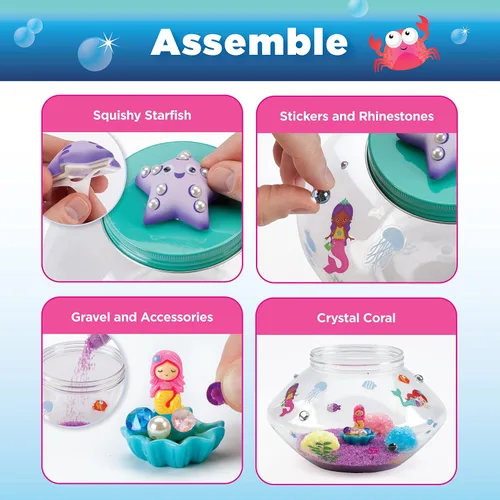 Miniatura 5 de Creativity for Kids Kit de terrario de sirena de cristal - Proyectos STEM para niños, artes y manualidades para niñas y niños (a partir de 6 años)