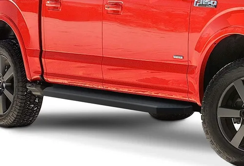 Miniatura 18 de APS Estribos negros compatibles con Ford F-150 2015-2026 SuperCrew Cab & F-150 Lightning 2022-2026 & F-250 F-350 Super Duty 2017-2026 Crew Cab