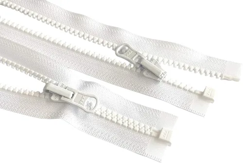 2 unidades de 49 pulgadas a 120 pulgadas Vislon YKK #5 cremalleras de plástico moldeadas que separan tienda de campaña en el exterior reversible