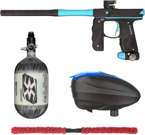 Miniatura 32 de Action Village Empire Mini GS TP Contender Kit de pistola de paintball con tanque 68/4500 Negro Polvo/Negro Polvo