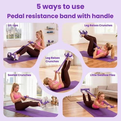 Miniatura 4 de Equipo de fitness Banda de resistencia Pedal Entrenador de ejercicio para entrenamiento de cuerpo completo y entrenamiento de fuerza en el gimnasio