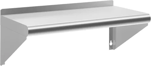 Miniatura 13 de Estante de acero inoxidable de 12 x 36 pulgadas, estantes de acero inoxidable comerciales de 300 libras para montaje en pared, estantes de metal 1
