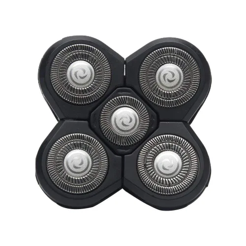 Miniatura 8 de 5 cabezales de afeitadora, 2 cabezales de afeitadora de repuesto para maquinilla de afeitar eléctrica, afeitadora calva, cabeza de afeitadora Negro