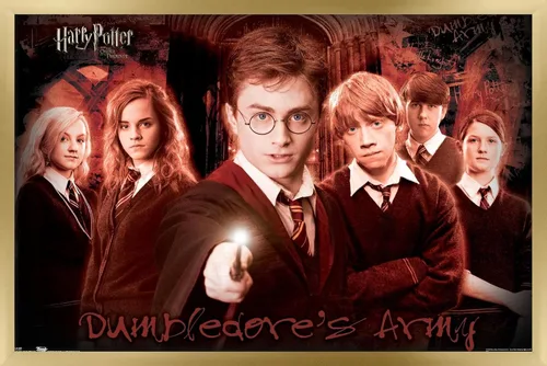 Miniatura 15 de Harry Potter y la orden del fénix - Póster de pared grupal, 22.4 pulgadas de largo x 14.7 pulgadas, versión enmarcada en madera de granero