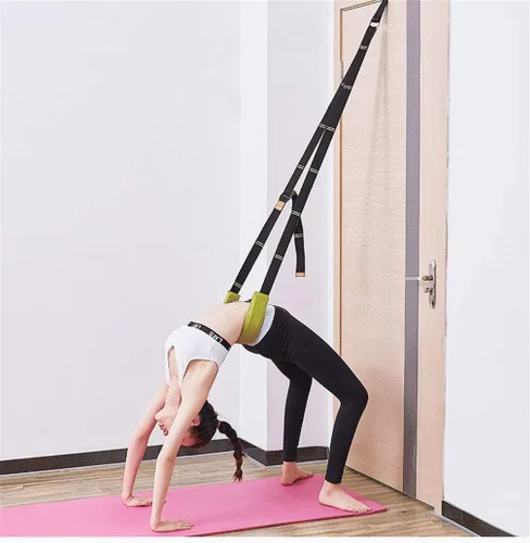 Miniatura 5 de Correa de estiramiento de yoga, fitness, correa de estiramiento de flexibilidad de puerta, mejora la flexibilidad de la pierna, cintura y espalda