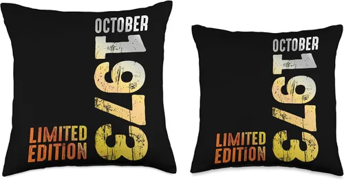 Miniatura 3 de Since October 1973 Retro 1973 Vintage 1973 October Throw Pillow
