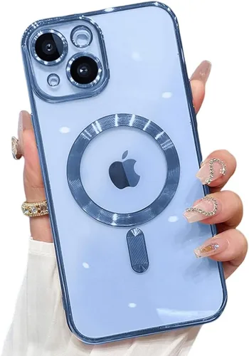 Miniatura 56 de Funda magnética para iPhone 12 Pro Max transparente compatible con MagSafe Funda protectora de lente de cámara integrada para iPhone 12 Pro Max