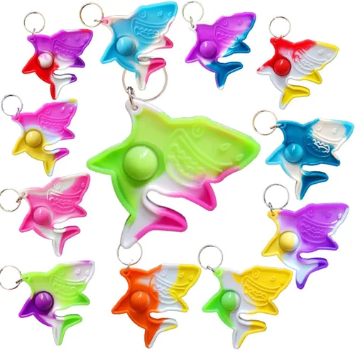 24 paquetes de tiburones divertidos regalos de verano únicos mini artículo surtido juguetes para niños niños aula estudiantes regalos de profesores,