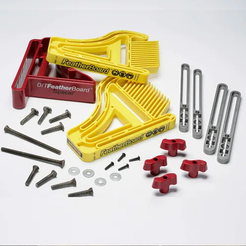 Miniatura 2 de Milescraft 1407 D/TFeatherBoard - Tablas de canto biselado duales o en tándem para mesas de rebajadora o sierras de cinta o de mesa, amarillo