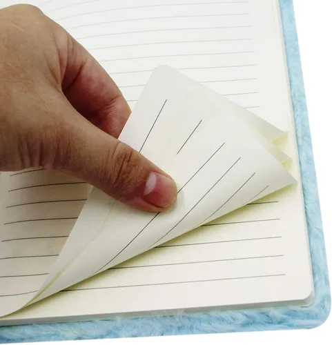 Miniatura 5 de BOLLEY JOSS Cuaderno de unicornio arcoíris para niños, diario de felpa para niñas y adolescentes, bloc de escritura con forro A5, 160 páginas