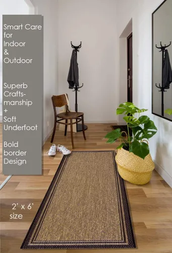Miniatura 4 de Gertmenian Alfombra de Área Clásica de Tejido Plano para Interiores y Exteriores, Alfombra Resistente a Manchas y Rayos UV, Terraza, Patio, Junto a