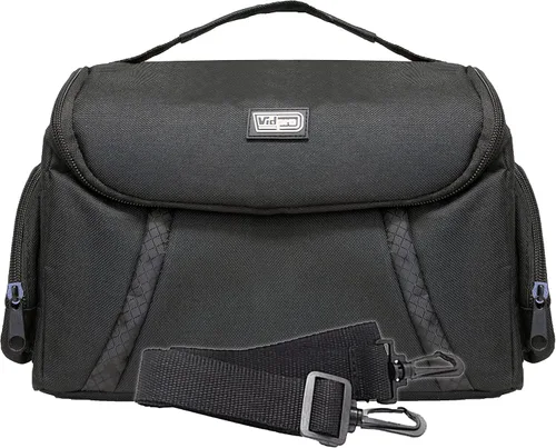 VidPro CR-350 Bolsa mediana para videocámaras DSLR y cámaras de video con capacidad para 1-2 cuerpos de cámara y 2 lentes adicionales destellos u