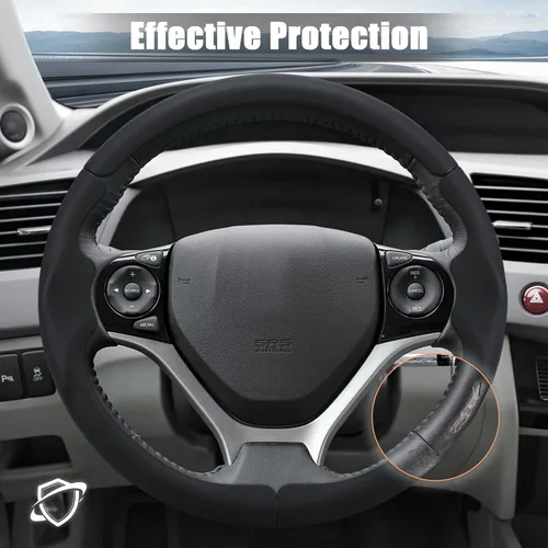 Miniatura 6 de Aimato Funda de volante personalizada para Honda Civic 2012-2015, delgada, antideslizante, resistente a los arañazos, accesorio exclusivo para Honda