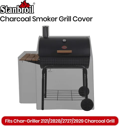 Miniatura 2 de Stanbroil Cubierta de parrilla para parrillas Char-Griller 3018, 1224, E1224, 2121, 2123 con caja de fuego lateral, impermeable y resistente a