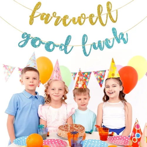 Miniatura 4 de Cartel de despedida de buena suerte, pancarta de jubilación, despedida, despedida, cambio de trabajo, aventura espera celebración, fiesta, guirnalda