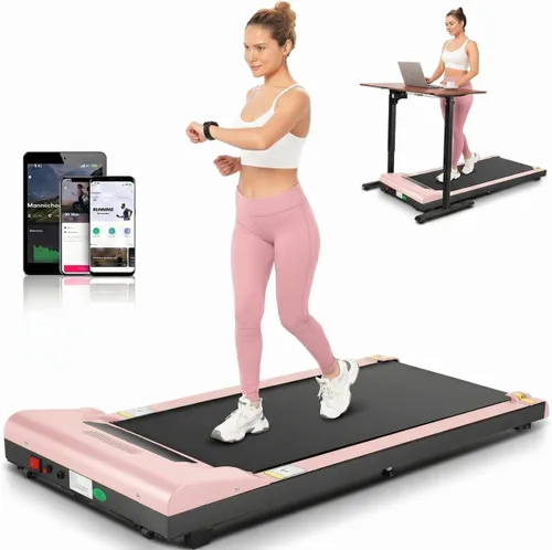 Miniatura 13 de Cinta de Caminar Portátil con Capacidad de 300 Libras, Cintas de Correr Portátiles para Casa y Oficina, Cinta de Correr Bajo el Escritorio