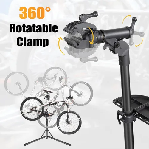 Miniatura 3 de BikeHand Soporte de reparación de bicicletas, soporte de trabajo portátil para mecánicos de bicicletas para el hogar, para mantenimiento