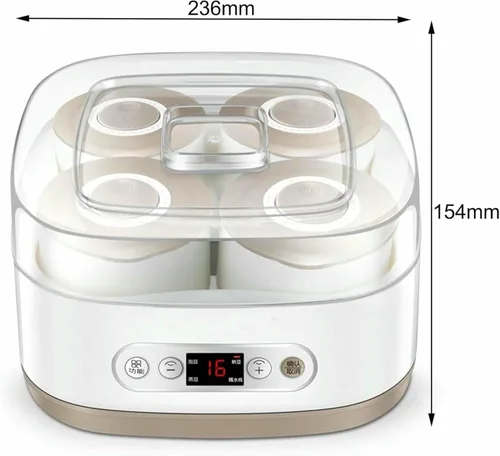 Miniatura 8 de Máquina de fermentación de NATTO, tanque de fermentación eléctrico de yogur Natto de 1.5L, Máquina de fermentación de Natto con 4 envases