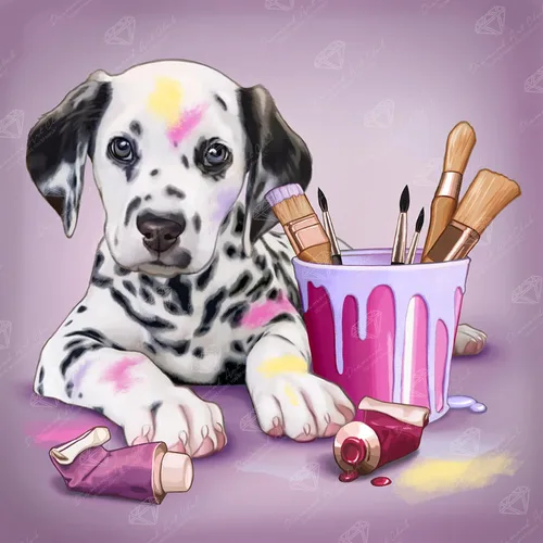 Miniatura 9 de DIAMOND ART CLUB Making Friends - Kit de pintura de diamantes de gatito, manualidades divertidas para adultos, lienzo de arte redondo de diamante