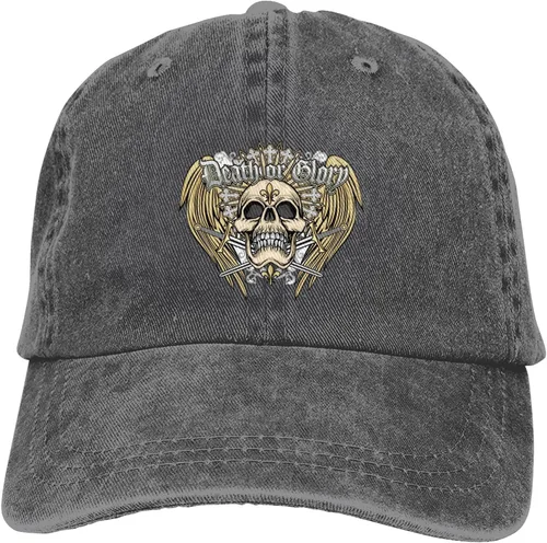 Miniatura 9 de Cowboy Hat Trendy Hats for Man and Women Djustable Four Season Outdoor Baseball Cap of Hell Skull with Angel Deep Heather