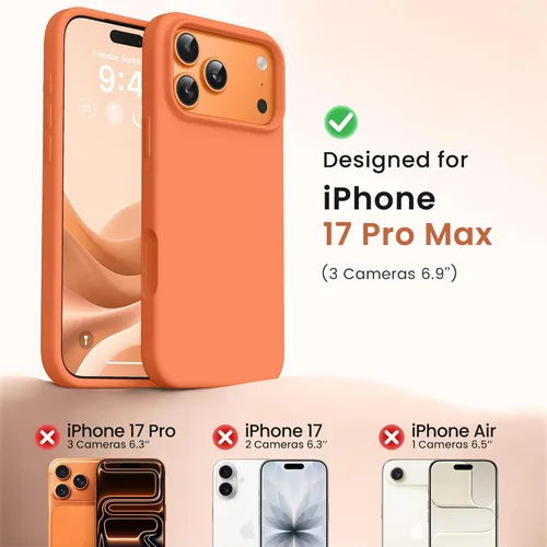 Miniatura 797 de GONEZ Funda de silicona para iPhone 15 Pro Max, compatible con Magsafe, protector de cámara + protector de pantalla, forro de microfibra suave