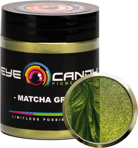 Miniatura 16 de Pigmento en polvo de mica "Chartreuse" (0.88 oz), aditivo multiusos para manualidades Carpintería, bombas de baño naturales, resina, pintura
