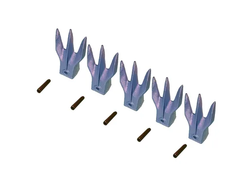 Miniatura 7 de Mini excavadora cubo Trident Rock Tooth, 238-3207 TR3 w/Pin, compatible con CAT VRS-50 (1)