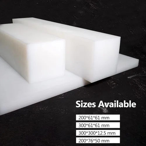 Miniatura 4 de Bloque de Golpeo UHMW Polietileno de Ultra Alto Peso Molecular Bloques de Plástico Sólido Rectangulares para Mecanizado Mejoras del Hogar Proyectos
