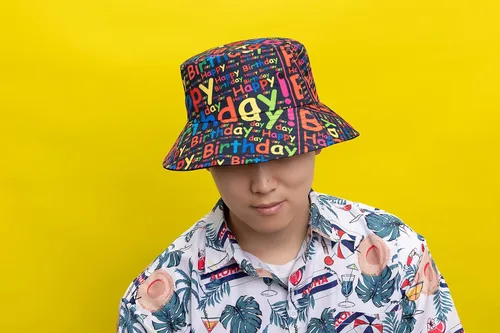 Miniatura 7 de Sombrero de pescador de feliz cumpleaños, sombrero de pescador, sombrero de viaje para playa, sombrero para el sol, gorra al aire libre unisex