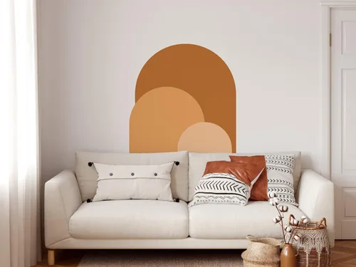 Miniatura 5 de Vinilo decorativo moderno para pared, diseño de arco para despegar y pegar, mural bohemio autoadhesivo extraíble, adhesivo para cabecero