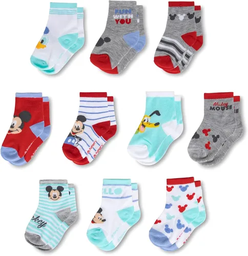 Miniatura 16 de ABG Accessories Paquete de 10 calcetines para bebés de 0 a 24 meses Minnie, Mickey Mouse, Baby Shark, Liga de la Justicia