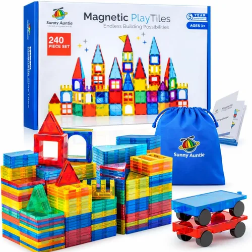 Miniatura 10 de Azulejos Magnéticos 180 PIEZAS (CONJUNTO XL), Azulejos Magnéticos para Niños, Juguete para Niños y Niñas de 3 4 5 6 7 8 Años, Conjunto