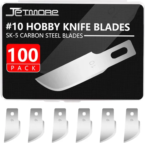 Miniatura 7 de Jetmore Paquete de 100 cuchillas para manualidades #2, cuchillas de repuesto para cuchillos de pasatiempo, con caja de almacenamiento para arte