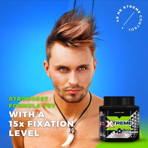 Miniatura 8 de Xtreme Black Performance Styling Gel para el cabello para hombres, sin alcohol, control Xtreme de 48 horas con aloe vera, tarro de 8.82 onzas