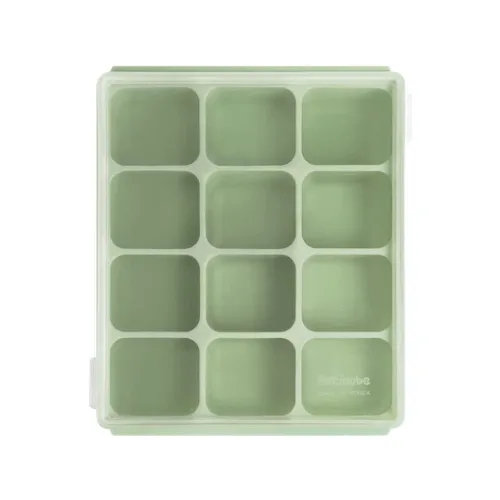 Miniatura 2 de Bandeja de silicona para congelador, cubos de almacenamiento de comida para bebé con tapa a clip, congelar comida para bebé, sopas, purés, hielo