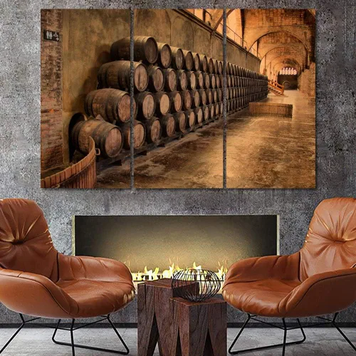 Miniatura 47 de Obra de arte para paredes del hogar, 3 paneles de letras de vino tinto, pinturas de corcho, impresiones HD, arte de pared de corcho de vino sobre